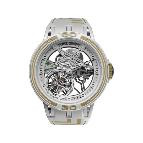 罗杰杜彼/RogerDubuis 王者竞速系列 45MM 白色MCF（矿物复合纤维材质）表壳  自动机械机芯 男表 RDDBEX1036