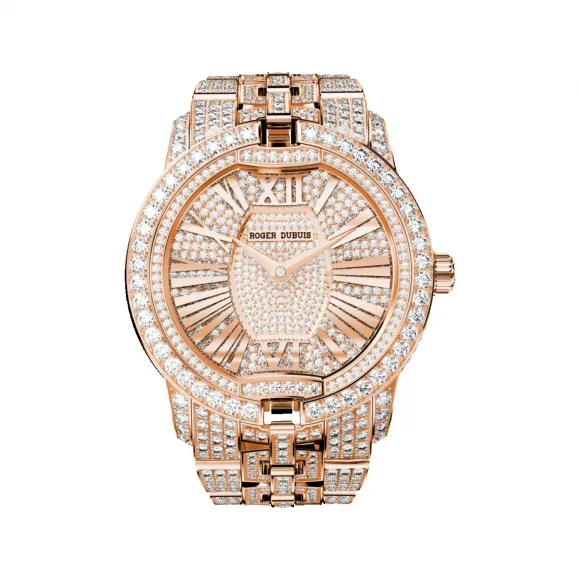 罗杰杜彼/RogerDubuis Velvet 系列 36 MM 玫瑰金 自动机械机芯 女表 RDDBVE0003