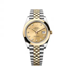 劳力士/Rolex 日志型 41 MM 黄金及蚝式钢 藉恒动摆陀双向自动上链 男表 M126303-0012