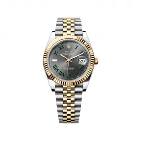 劳力士/Rolex 日志型 41 MM 黄金及蚝式钢 藉恒动摆陀双向自动上链 男表 M126333-0020