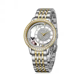 罗西尼/Rossini 雅尊商务系列 36毫米 间金色不锈钢，镶钻 石英 女表 8736T01B