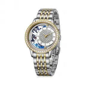 罗西尼/Rossini 雅尊商务系列 36毫米 间金色不锈钢，镶钻 石英 女表 8736T01E