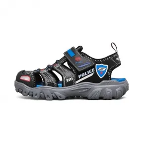 斯凯奇/Skechers 黑色/红色/蓝色 DAMAGER III SANDAL 男童闪灯渔夫鞋 400073L-BKRB