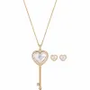施华洛世奇/Swarovski 套装 Engaged Heart 套装, 白色, 镀玫瑰金色 5385650