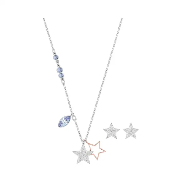 施华洛世奇/Swarovski Symbolic Star 套装, 彩色设计, 镀铑 5407479