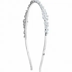 施华洛世奇/Swarovski 发饰 Louison Headband, White, Rhodium plating 5410