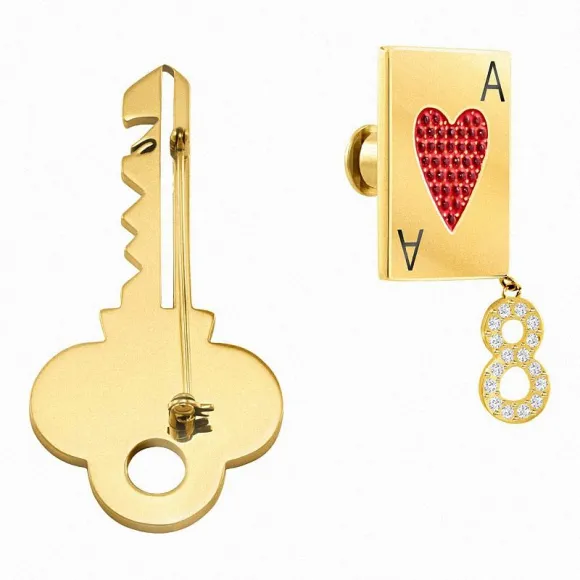 施华洛世奇/Swarovski 胸针 Optimal 胸针, 彩色设计, 镀金色 5461359