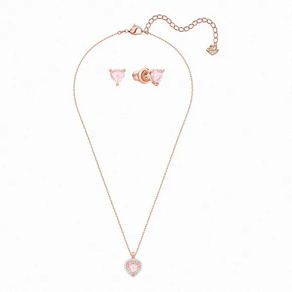 施华洛世奇/Swarovski One 套装, 彩色设计, 镀玫瑰金色调 5470897