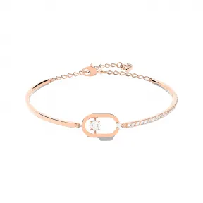 施华洛世奇/Swarovski Swarovski Sparkling Dance 手链  圆形切割 椭圆形  白色  镀玫瑰金色调 5472382