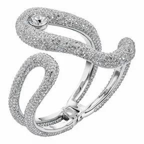 施华洛世奇/Swarovski 手饰 Tigris 阔手镯, 灰色, 镀钯色 5483916