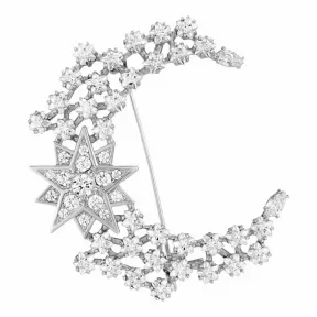 施华洛世奇/Swarovski Penélope Cruz Moonsun 胸针, 限量发行产品, 白色, 镀铑 5489759