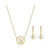 施华洛世奇/Swarovski Bee A Queen 套装, 白色, 镀金色调 5490887