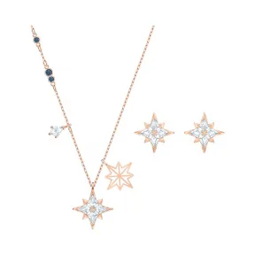 施华洛世奇/Swarovski Symbolic Star 套装, 白色, 镀玫瑰金色调 5517178