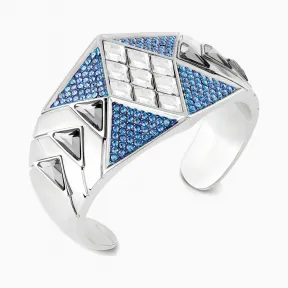 施华洛世奇/Swarovski Karl Lagerfeld声明式手镯 蓝色 镀钯 5568630