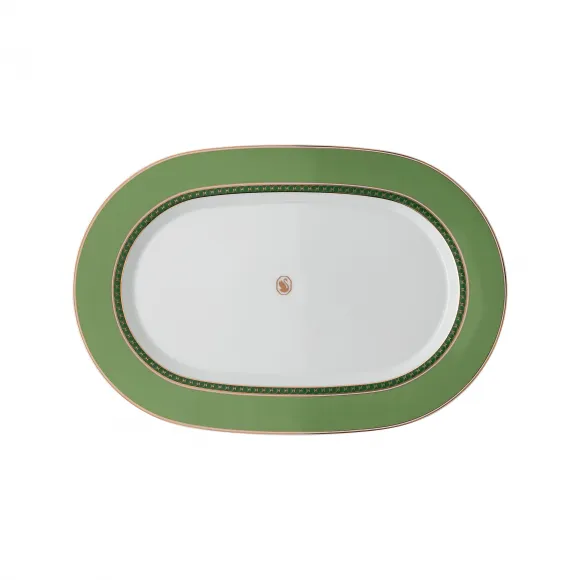 施华洛世奇/Swarovski Signum 大浅盘  瓷器  绿色 5635513