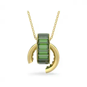 施华洛世奇/Swarovski Matrix 链坠  长方形切割  绿色  镀金色调 5639629