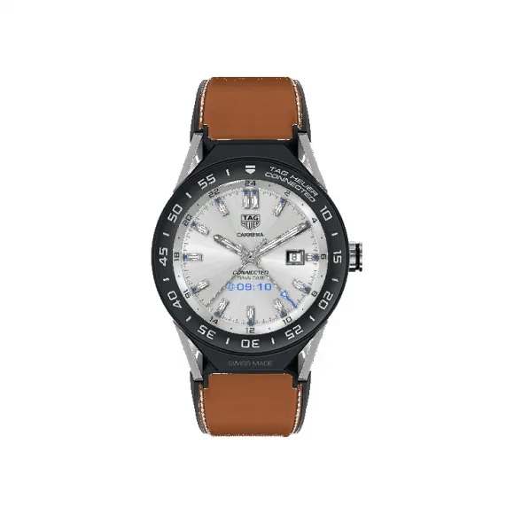 豪雅/TAG Heuer Connected Modular 智能 精细磨砂和抛光钛金属 男表 SBF8A8001.11FT6110