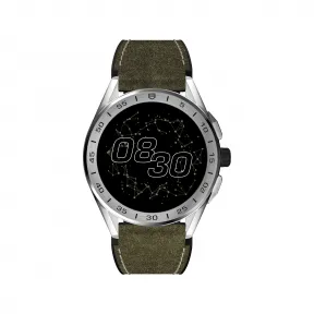 豪雅/TAG Heuer TAG Heuer Connected Calibre E3智能腕表 - 精钢表壳 45 MM - 卡其色橡胶及皮革 - SBG8A12.BT6239