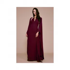  金属蕾丝装饰披肩式长裙 ALG19962LH