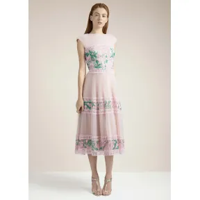  樱花蕾丝网纱连衣裙 ASF16131MDH-ROSE