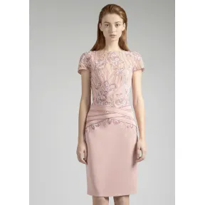  鸢尾蕾丝短袖连衣裙 ASV16141MXH-PETAL