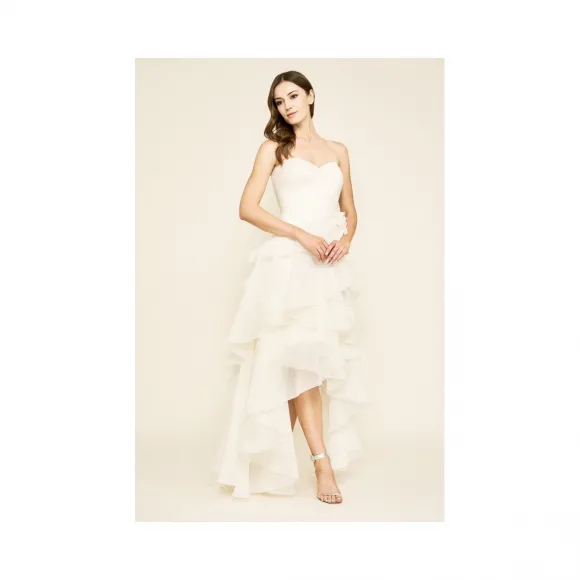  立体花朵层叠抹胸婚纱 BHK19244LBRH