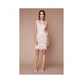  绣花蕾丝直身连衣裙 BKQ19603MBRH