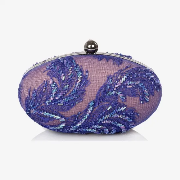  羽毛钉珠椭圆形手包 CL04ARHB-PP-ND