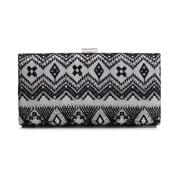  部落图案绣花手包 CL15AUBB-BK-IV