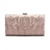  裸粉色蕾丝钉珠手包 CL15AXHB