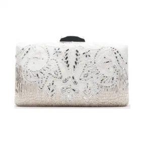  白色钉珠新娘手包 CL18ALXB
