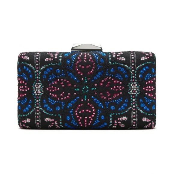  彩色绣花蕾丝手包 CL18AYWB