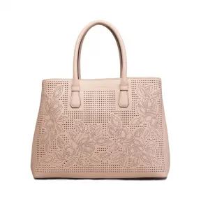  玫瑰花纹皮质手提包 HB005LEAMG