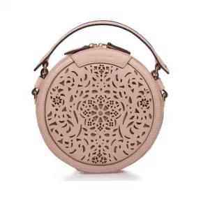  镭射切割圆形皮包 HB013LEAMG