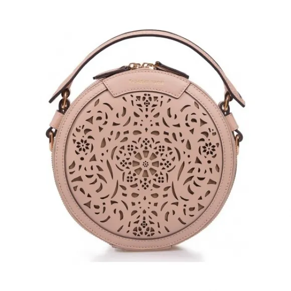  镭射切割圆形皮包 HB013LEAMG