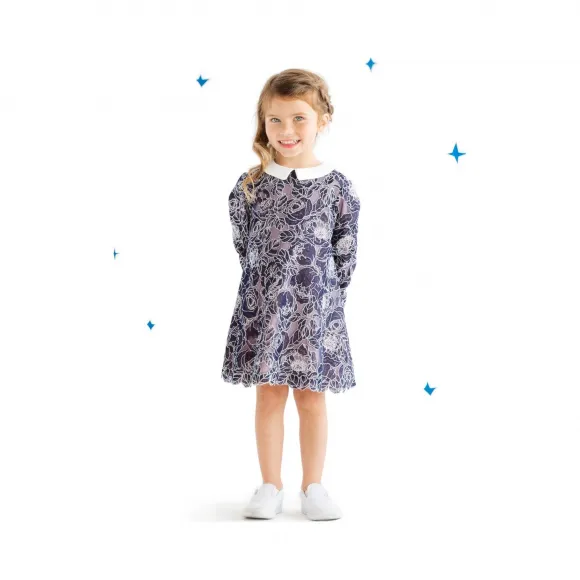  藏蓝风铃草连衣裙 KAPJ2309M-NV-IV