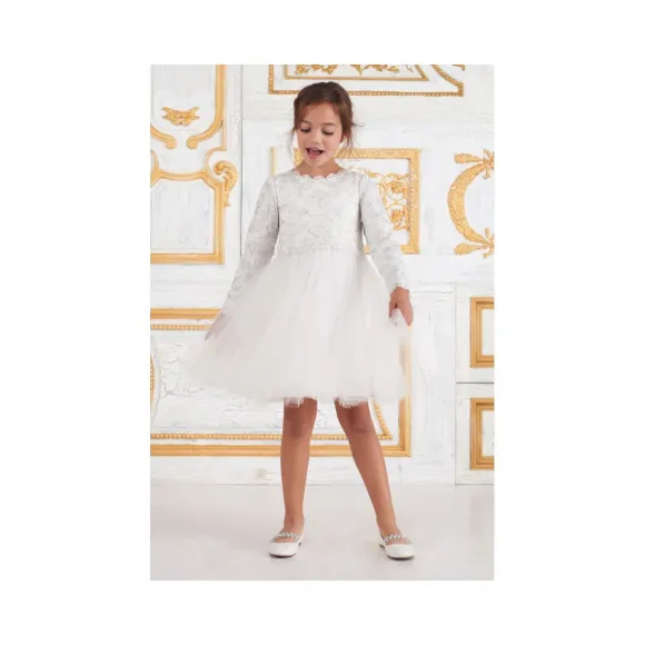  金属蕾丝薄纱小礼服 KAUL16590M