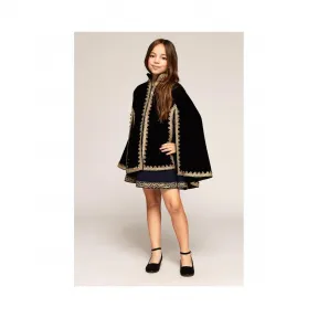  金色镶条丝绒斗篷外套 KBAL17633M