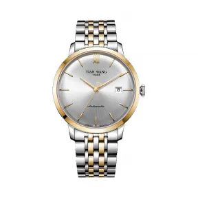 天王/Tianwang 不锈钢表壳，不锈钢圈口全电金色，不锈钢把的，不锈钢螺丝底盖  MI·X系列 自动机械 男表 GS51014T.D.T.S