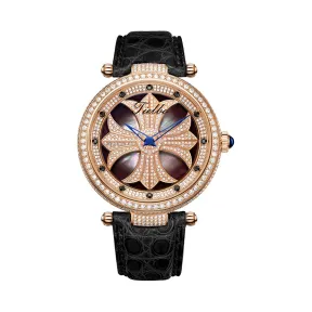 天舶/Tielbo 转运系列 316L精钢材质，电镀玫金色 45.0mm*12.5mm T127M-P-R12