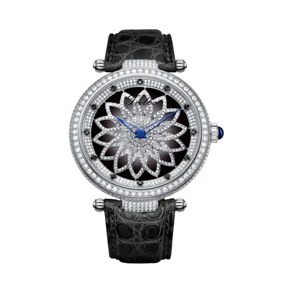 天舶/Tielbo 转运系列 316L精钢材质，电镀白金色 45.0mm*12.5mm T127M-P-W3