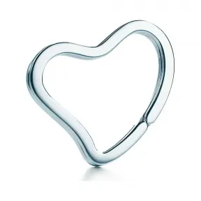 蒂芙尼/Tiffany Elsa Peretti® 系列 Open Heart 纯银钥匙扣。