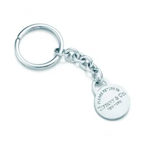 Return to Tiffany™ 系列纯银圆形吊饰钥匙扣  23513447