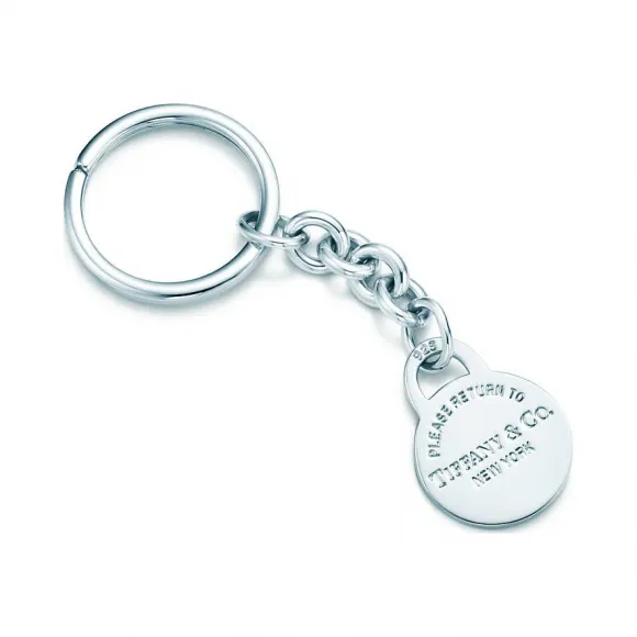 Return to Tiffany™ 系列纯银圆形吊饰钥匙扣  23513447