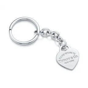 蒂芙尼/Tiffany Tiffany™ 系列纯银心形吊饰钥匙扣。