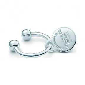 Return to Tiffany™ 系列纯银圆形吊饰钥匙扣  31852544