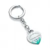 Return to Tiffany™ 系列彩色水花纯银钥匙扣，大号  62204184