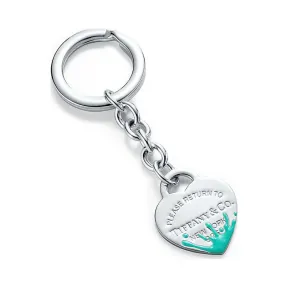 Return to Tiffany™ 系列彩色水花纯银钥匙扣，大号  62204184