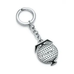 Tiffany Travel 系列 Globe 纯银镶嵌珐琅钥匙扣  62633611