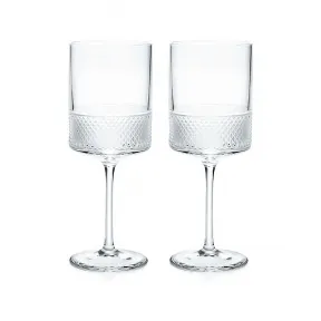 蒂芙尼/Tiffany Diamond Point 水晶玻璃酒杯，两件套。 69544061 